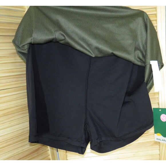 Halara Olive Corduroy Mini Skort Back Zip Closure Size XL - Picture 6 of 8